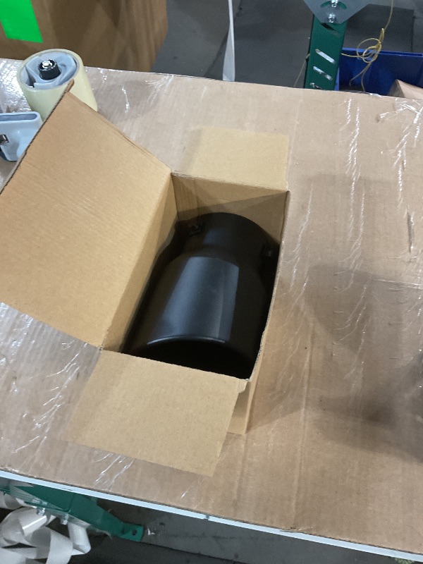Photo 1 of TriTrust Exhaust Tip, 2.5-3 inch inlet adjustable,Fit 2.5''/2.75''/3'' Outer diameter Tailpipe, 4.5'' Outlet 7'' Long Muffler Tip, Black Powder Coated Stainless Steel Tail Tip