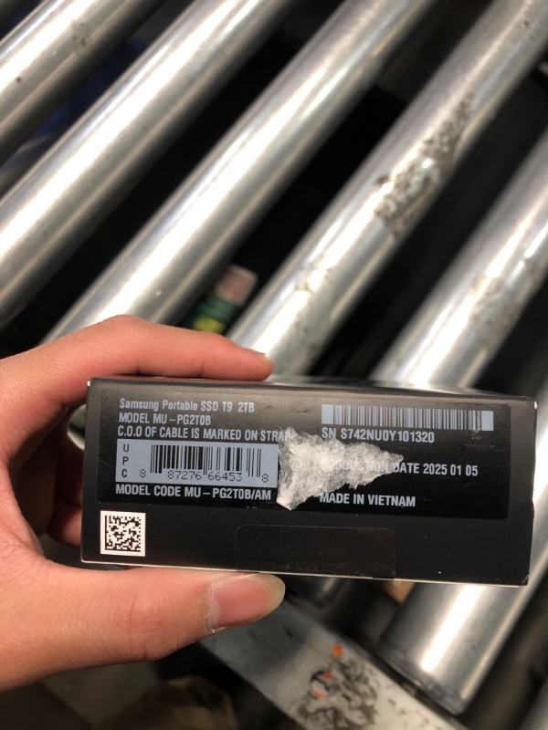 Photo 1 of SAMSUNG T9 Portable SSD 2TB, USB 3.2 Gen 2x2 External Solid State Drive, Seq. Read Speeds Up to 2,000MB/s for Gaming, Students and Professionals, MU-PG2T0B/AM, Black