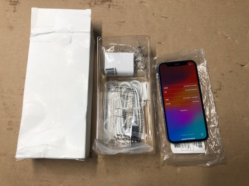 Photo 1 of **READ NOTES**
Apple iPhone 12 Mini, 64GB, Blue - Unlocked (Renewed)