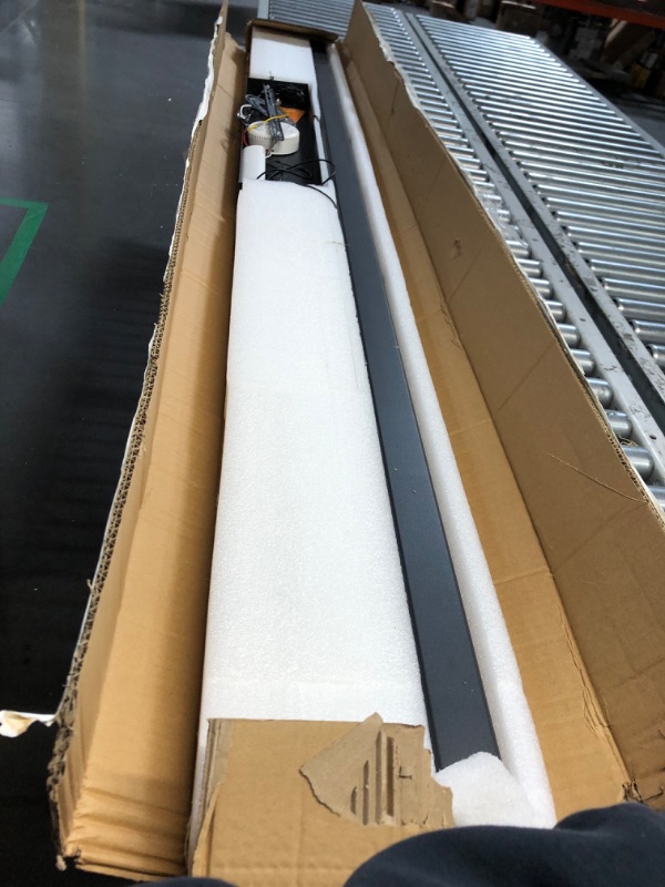 Photo 1 of 70" LED Linear Pendant Light Fixtures, 25W Dimmable Pool Table Light with Remote, Modern Island Lights for Kitchen Dining Room Living Room Office Bar, 3000k-6000k, Black