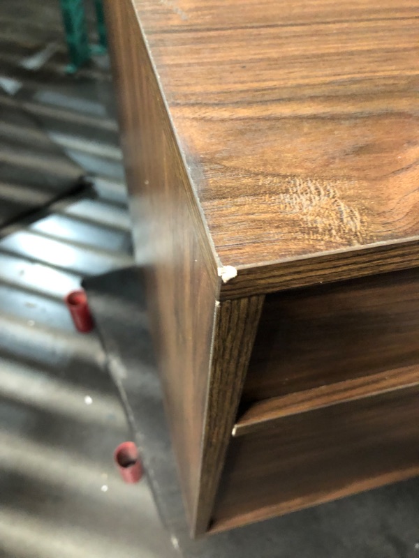 Photo 1 of ***DAMAGED - PREVIOUSLY ASSEMBLED - SEE COMMENTS***
Walker Edison Modern Wood Nightstand Side Table Bedroom Storage Drawer and Shelf Bedside End Table, 25 Inch, Dark Walnut