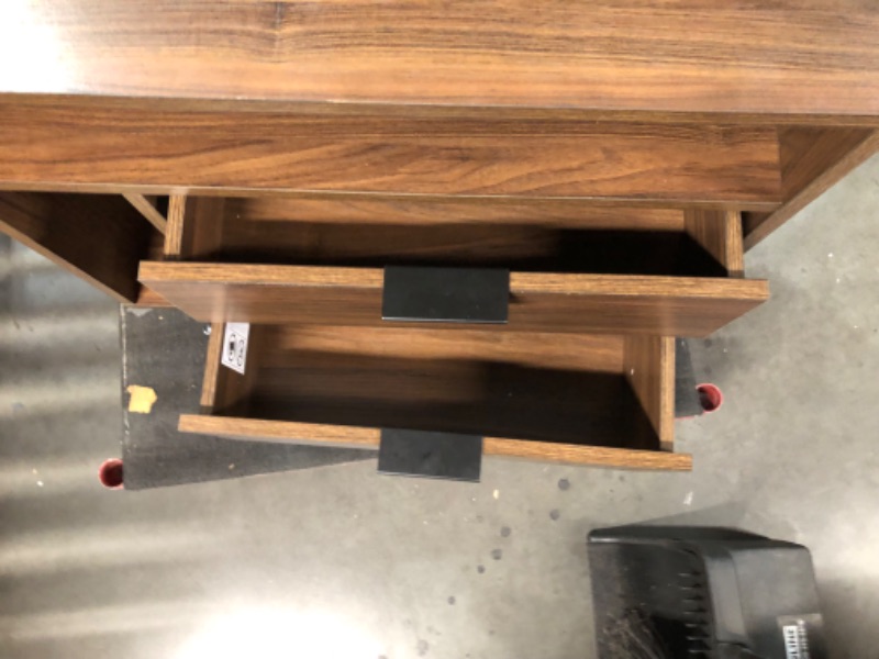 Photo 1 of ***DAMAGED - PREVIOUSLY ASSEMBLED - SEE COMMENTS***
Walker Edison Modern Wood Nightstand Side Table Bedroom Storage Drawer and Shelf Bedside End Table, 25 Inch, Dark Walnut