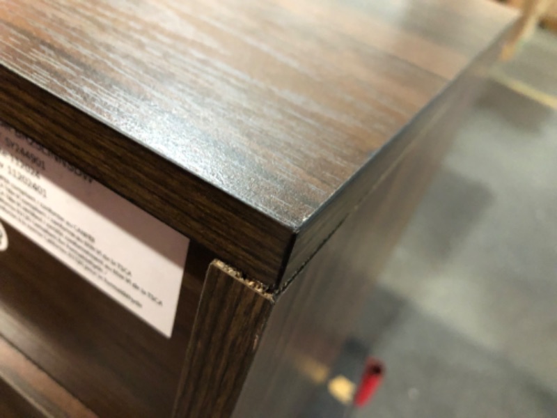Photo 1 of ***DAMAGED - PREVIOUSLY ASSEMBLED - SEE COMMENTS***
Walker Edison Modern Wood Nightstand Side Table Bedroom Storage Drawer and Shelf Bedside End Table, 25 Inch, Dark Walnut