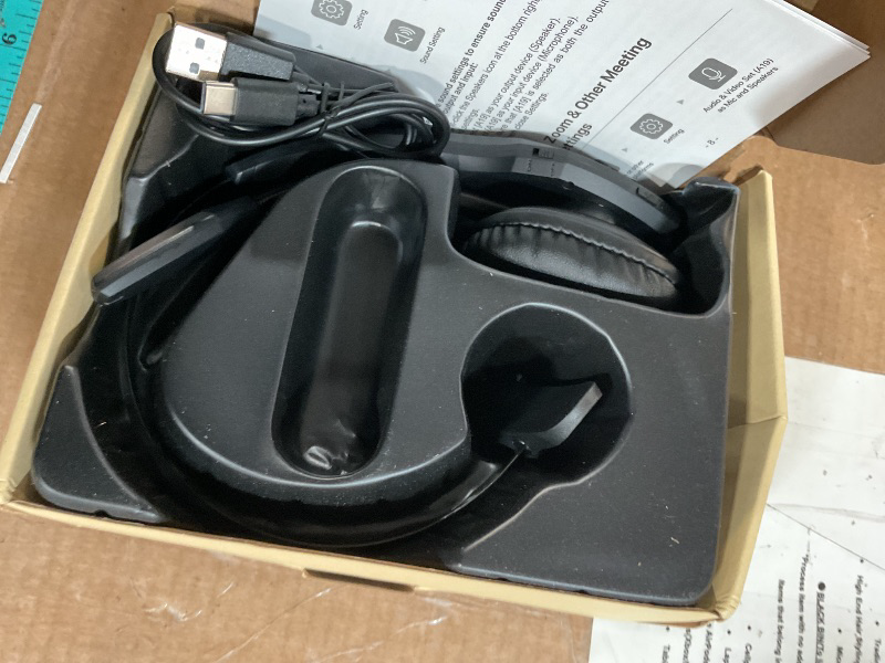 Photo 1 of (FAIR) Trucker Bluetooth Headset, Wireless Headset with Mic, Bluetooth Headsets with Dual Noise Cancelling Microphone & Mute Button, 55Hrs Working Time PC Headsets for Cell Phones, Computer, Truck Driver