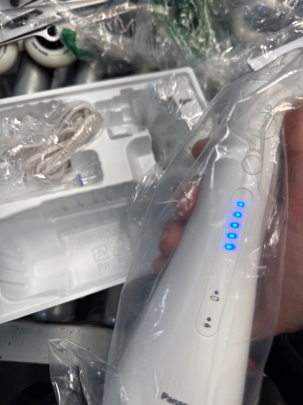 Photo 1 of (POWER TESTED) Panasonic Professional Cordless Water Flosser for Dental, Bridge and Orthodontic Care, Portable Oral Irrigator with Ultrasonic Cleaning – EW1511W (White)