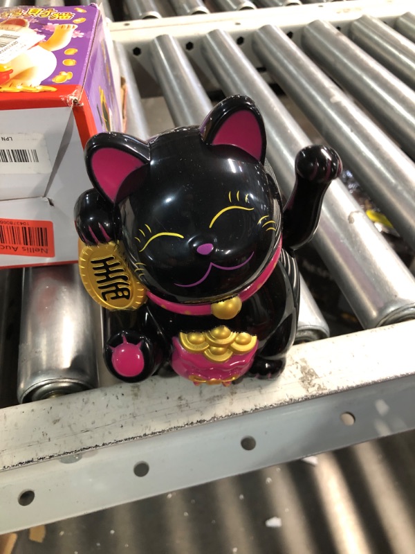 Photo 1 of ***(STOCK PHOTO FOR REFERENCE ONLY/ COLOR; BLACK)***
5.5 Inch Lucky Cat, Smiling Lucky Cat Waving Arms for Wealth and Prosperity, Fortune Cat Statue Decoration for Home Shop Restaurant Car Party (MLY11020-4 Gold)
