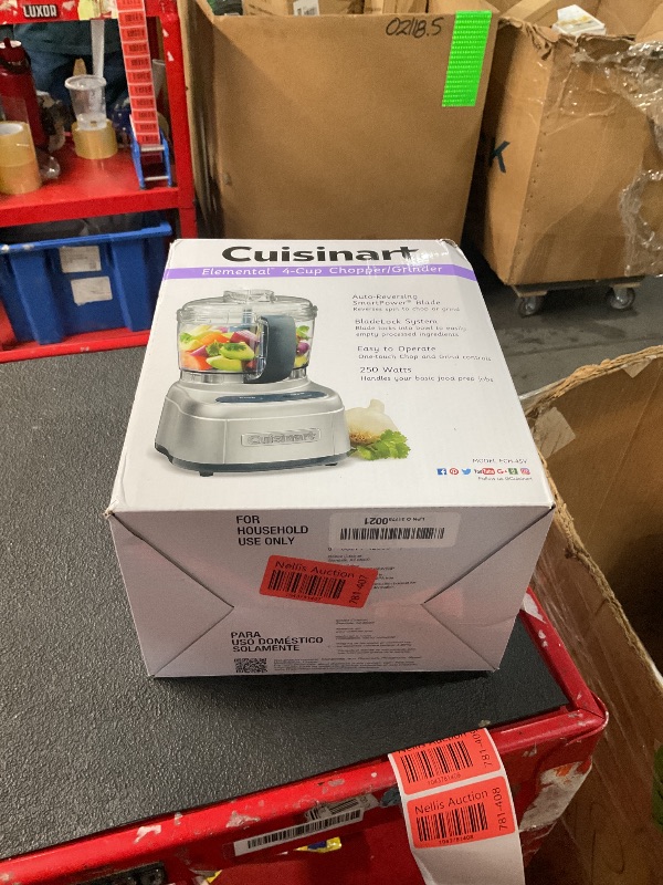 Photo 1 of ***NON REFUNDABLE, PARTS ONLY, NON FUNCTIONAL***Cuisinart ECH-4SV Elemental 4-C Chopper Grinder, Silver