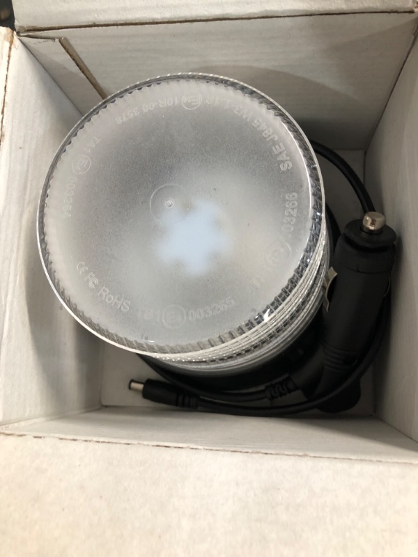 Photo 1 of ***(MISSING REMOTE)***
TOPKU Battery LED Strobe Light, Rechargeable Magnetic Flashing Emergency Warning Beacon,8 Color Remote Control, Univisal for Vehicles