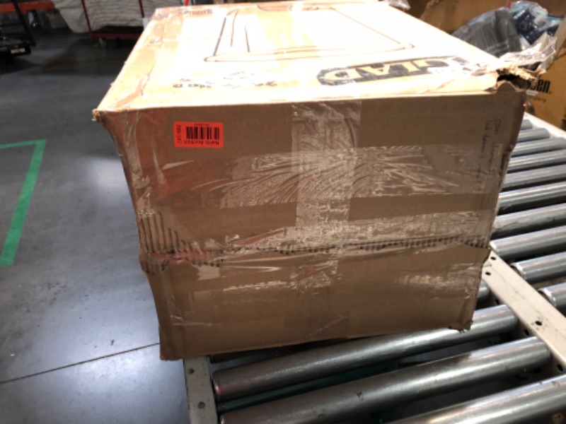 Photo 1 of ***DAMAGED - DENTED - MOTION SENSOR DOESN'T WORK - SEE PICTURES***
EKO Mirage-T 50 Liter / 13.2 Gallon Touchless Rectangular Motion Sensor Trash Can, Brushed Stainless Steel Finish
