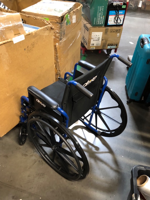 Photo 1 of ***NO PACKAGING - INCOMPLETE - SEE COMMENTS***
Drive Medical BLS18FBD-ELR Blue Streak Lightweight Wheelchair with Swing-Away Elevating Leg Rests and Flip-Back Arms