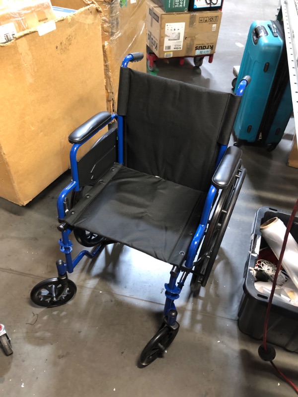Photo 1 of ***NO PACKAGING - INCOMPLETE - SEE COMMENTS***
Drive Medical BLS18FBD-ELR Blue Streak Lightweight Wheelchair with Swing-Away Elevating Leg Rests and Flip-Back Arms
