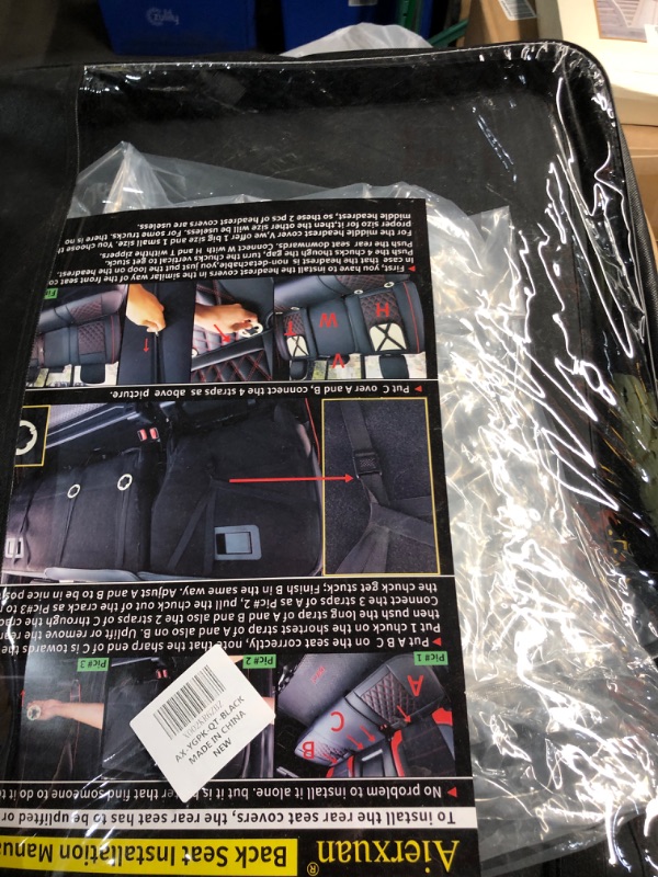 Photo 1 of (only backseat covers)Aierxuan Car Seat Covers Full Set with Waterproof Leather, Automotive Vehicle Cushion Cover for Cars SUV Pick-up Truck Fit for 2009 to 2025 Ford F150 Carhartt and 2017 to 2025 F250 F350 F450
