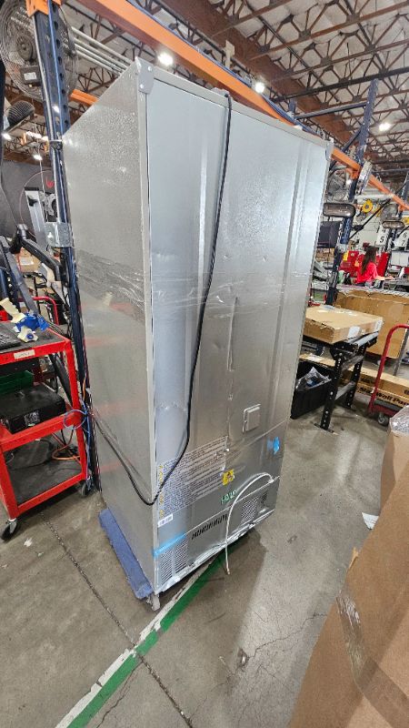 Photo 1 of *** PARTS ONLY TRUCK/TRAILER PICKUP ONLY***KoolMore KM-RERFDSS-18C 30-Inch and 18.5 cu. ft. Counter Depth French Refrigerator with Three Doors and Deep Freezer in Stainless-Steel, Silver