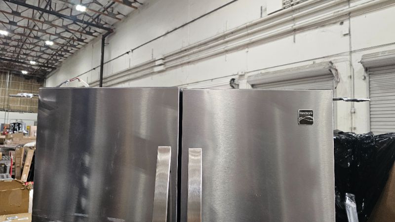 Photo 1 of *** PARTS ONLY TRUCK/TRAILER PICKUP ONLY***KoolMore KM-RERFDSS-18C 30-Inch and 18.5 cu. ft. Counter Depth French Refrigerator with Three Doors and Deep Freezer in Stainless-Steel, Silver
