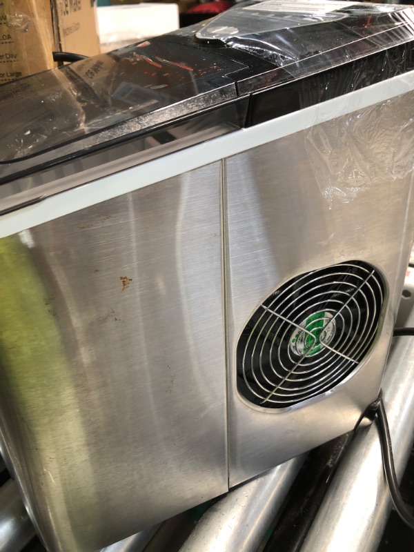 Photo 1 of (see images for damage) Silonn Ice Makers Countertop, 9 Cubes Ready in 6 Mins, 26lbs in 24Hrs, Self-Cleaning Ice Machine with Ice Scoop and Basket