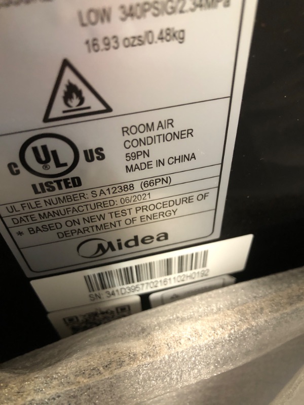 Photo 1 of (parts only) (broken compressor) (Midea Duo 14,000 BTU (12,000 BTU SACC) High Efficiency Inverter Ultra Quiet Portable Air Conditioner, with Heat up to 550 Sq. Ft., Works with Alexa/Google Assistant, with Remote Control & Window Kit