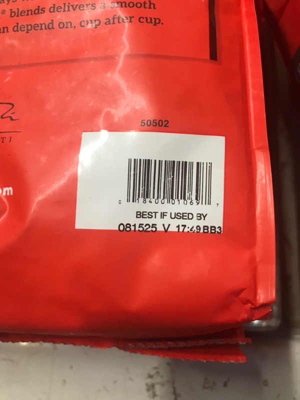 Photo 1 of ***NON REFUNDABLE*** EXP: 8/15/25 Hills Bros Dark Satin Whole Bean Coffee, Dark Roast - Arabica Coffee Beans – Full-Bodied Dark Blend Coffee with Bold Flavor, Intensity and a Smooth Finish (32 Oz. Bag)