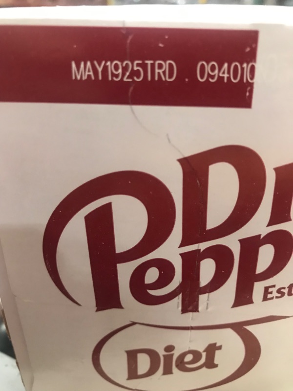 Photo 1 of ***(EXP: 5/19/25)NONREFUNDABLE*** Diet Dr Pepper Soda, 12 fl oz cans, 12 pack