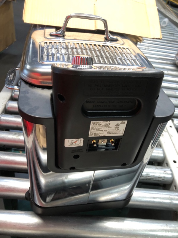 Photo 1 of ***HEAVILY USED AND DIRTY - COVERED IN DENTS AND SCRATCHES - POWERS ON, UNABLE TO TEST FURTHER***
All-Clad Electric Deep Fryer with Basket and Lid, Stainless Steel Deep Fryer for Home Use, 1700W, Dishwasher Safe