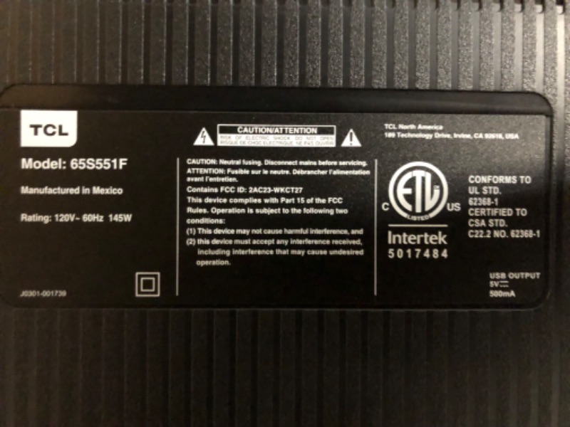 Photo 1 of TCL 65-Inch Class S5 UHD 4K LED Smart TV with Fire TV (65S551F, 2024 Model), Dolby Vision, HDR PRO+, Dolby Atmos, Alexa Built-in with Voice Remote, Apple AirPlay 2 Compatibility, Streaming Television