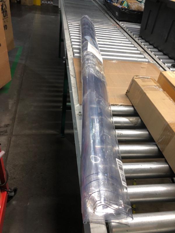 Photo 1 of Royhom Clear Table Cover Protector 2mm Thick, 60 x 72 Inch Table Protector for Dining Room Table, Waterproof Plastic Table Cover Square, Dining Table Protector for Wood, Kitchen Table