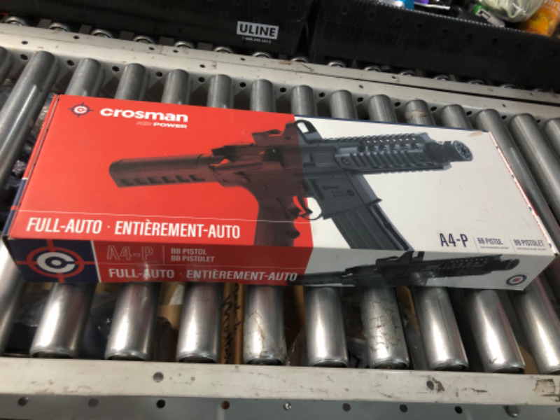 Photo 1 of (Used)(see images)Crosman A4 Pistol (Black) CO2 Powered, Full Auto BB Air Pistol