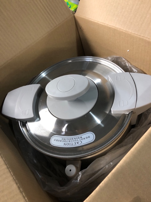 Photo 1 of SYBO SR-CP-50B Commercial Grade Stainless Steel Percolate Coffee Maker Hot Water Urn for Catering, 50-Cup 8 L, Grey