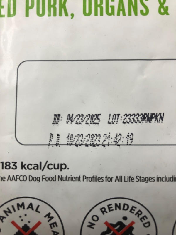 Photo 1 of ***(EXP: 4/23/25)NONREFUNDABLE*** BIXBI Rawbble Freeze Dried Dog Food, Pork Recipe, 26 Oz - 97% Meat And Organs, No Fillers - Pantry-Friendly Raw Dog Food For Meal, Treat Or Food Topper - USA Made In Small Batches