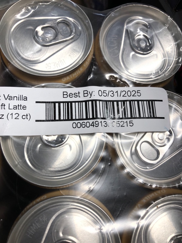 Photo 1 of ***(EXP: 5/31/25)NONREFUNDABLE*** La Colombe Coffee, Oatmilk Vanilla Latte, 11 fl oz Cans (Pack of 12), Coffeehouse Quality Cold Brew, Specialty Grade Coffee Beans, Ready-to-Drink On-the-Go