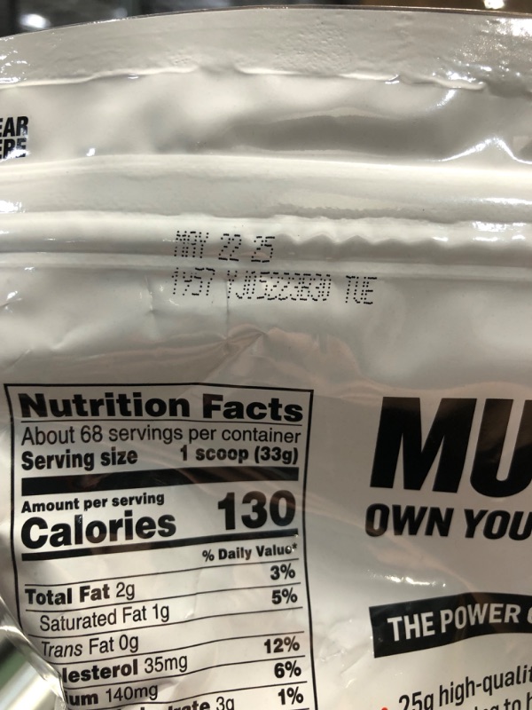 Photo 1 of ***(EXP: 5/22/25)NONREFUNDABLE*** Muscle Milk 100% Whey Protein Powder, Vanilla, 5 Pound, 68 Servings, 25g Protein, 2g Sugar, Low in Fat, NSF Certified for Sport, Energizing Snack, Workout Recovery, Packaging May Vary