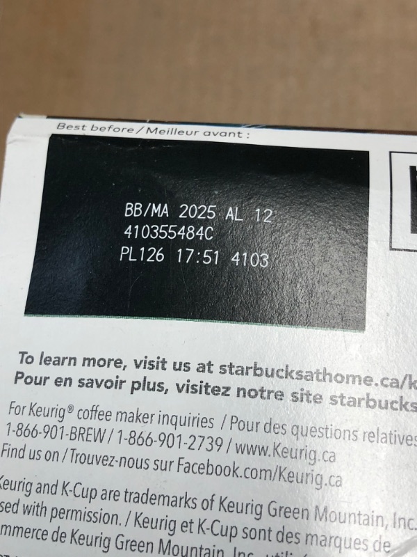 Photo 1 of ***(EXP: 3/2025)NONREFUNDABLE*** Starbuck KCup Dcf Pikeplace 4X24EA