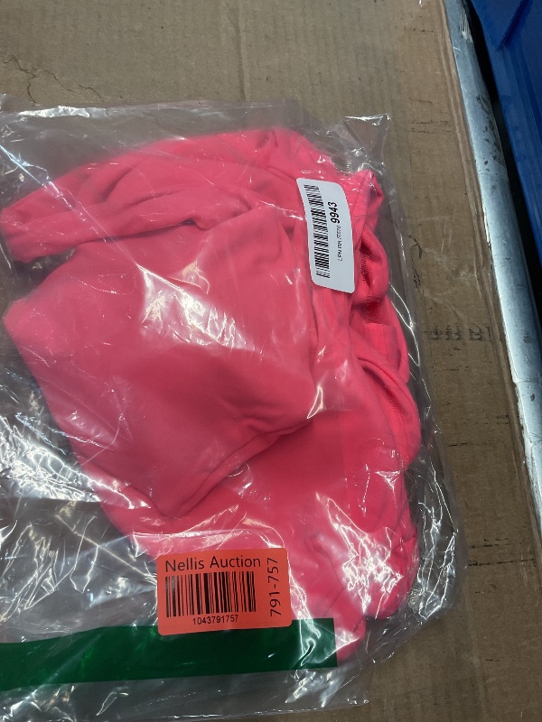 Photo 1 of (XL) (BAGGED) Two Piece Bright Pink Bathing Suits for Teen Sexy V Neck Bikini Bras Cheeky High Cut Thong Bikini Bottom XL