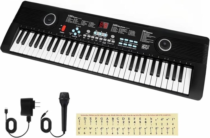 Photo 1 of ***FACTORY SEALED***61 key keyboard Piano,Portable Electronic Digital Piano,Built In Dual Speakers,External Microphone,Power Plug,Rich Teaching Content,Multi-Functional Electronic Piano Suitable For Beginners

