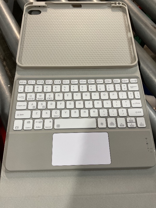 Photo 1 of (See images)Harvopu Compatible for iPad 11th 10th Generation Case with Keyboard, Folio Cover with Pencil Holder, Multi-Touch Trackpad, 7 Color Backlit
