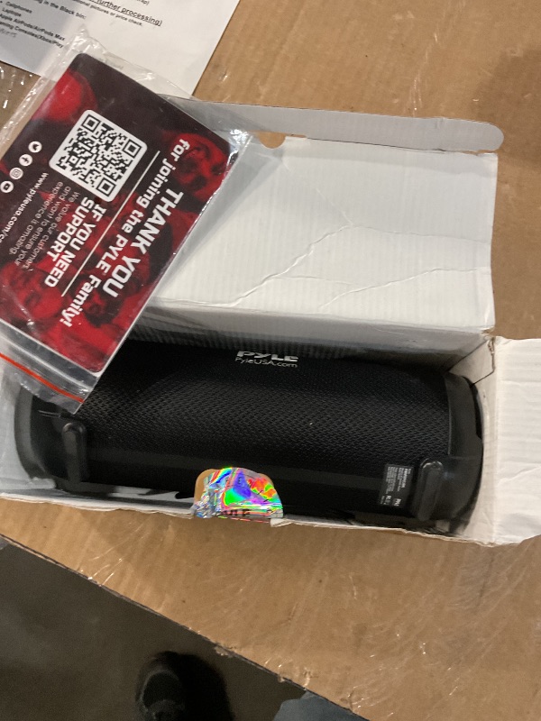 Photo 1 of (POWER TESTED) Pyle Wireless Portable Bluetooth Boombox Speaker - Rechargeable Boom Box Speaker Portable Music Barrel Loud Stereo System with AUX Input, MP3/USB/SD Port, Fm Radio, 2.5" Tweeter PBMSPG3BK