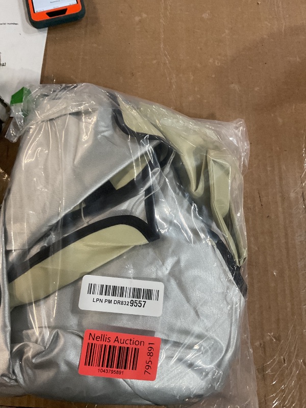 Photo 1 of GliCraft LED Lighted Porch Swing Canopy Replacement Waterproof LED Swing Canopy Top Cover 2-3 Seat Shade Awning Cover for Garden Outdoor Patio(77 x 49 Inch,Beige)