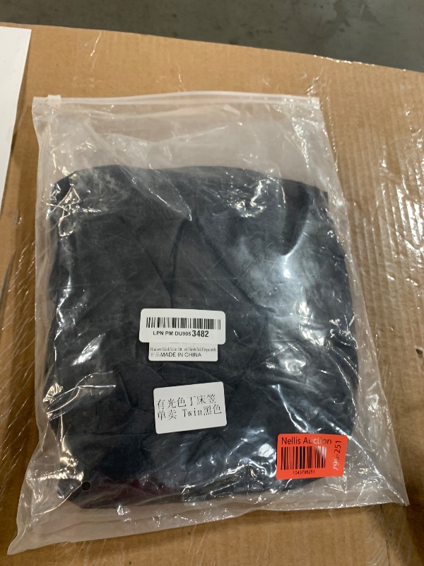 Photo 1 of Homiest Black Satin Fitted Sheet Twin Size, Deep Pocket, Luxury & Ultra Soft Bedding