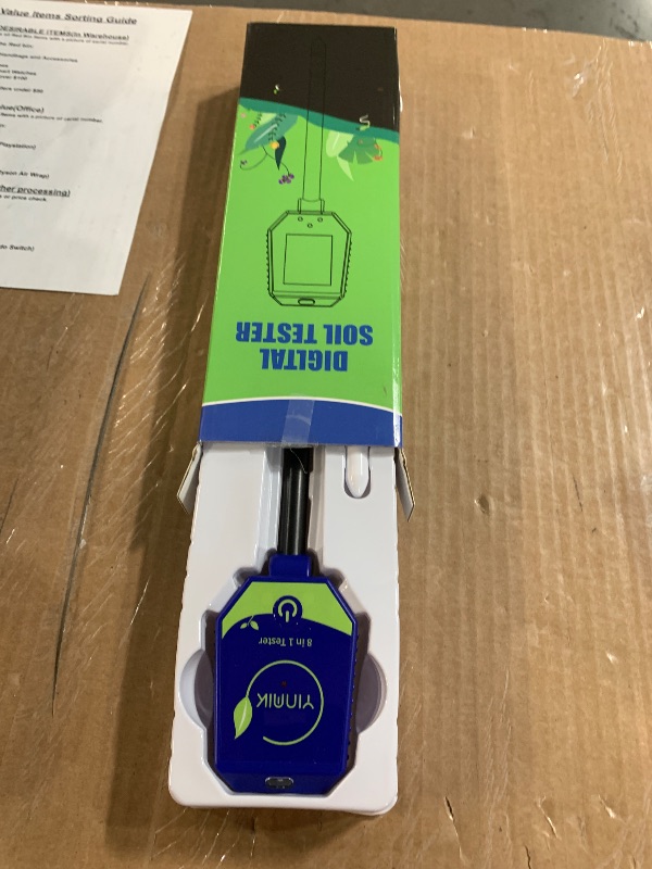 Photo 1 of Smart Soil Test Kit, 8-in-1 pH/Moisture/EC/Fertility/Salt/Sunlight Intensity/Air Humidity/Temperature Monitor, pH Meter Hygrometer for Greenhouse Garden Farm, pH Conductivity Meter for Soil Hydroponic