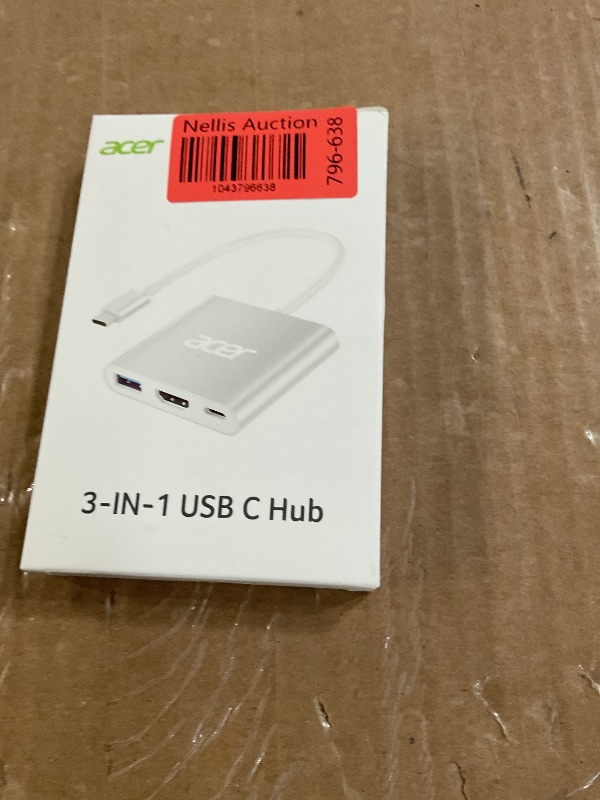 Photo 1 of (FAIR) Acer USB C to HDMI Adapter, Type C to 4K HDMI Adapter with 100W PD & USB 3.0 Port Multiport Digital AV Converter for MacBook Pro/air, iPad Pro/air, iPhone 15, Tablets, Switch and More USB-C Devices