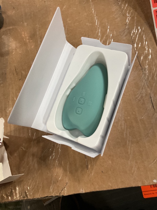 Photo 1 of **No charger** Momcozy Warming Lactation Massager 2-in-1, Soft Breast Massager for Breastfeeding, Heat + Vibration Adjustable for Clogged Ducts, Improve Milk Flow, Blue-Green