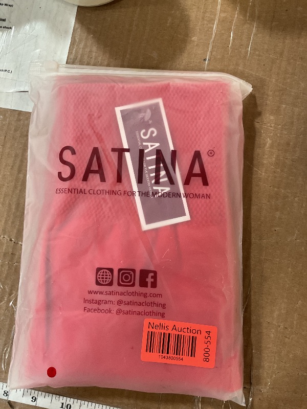 View 2 of SATINA High Waisted Tapered Women's Red Leggings - Tummy Control, Compression, Opaque Footless Pants - Perfect for Workouts, Yoga, Everyday Wear, and More