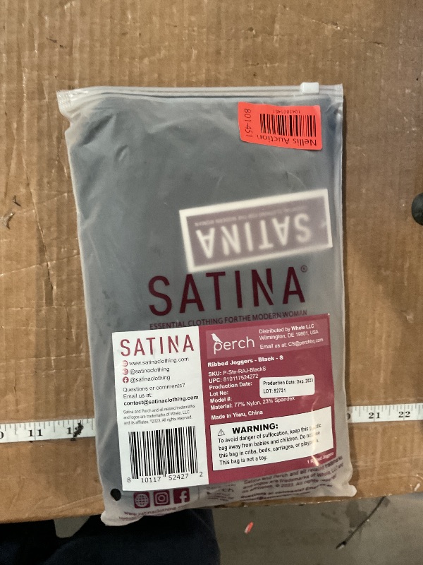 Photo 1 of SATINA High Waisted Full Length Tummy Control Leggings, Ribbed Leggings, Joggers Black small