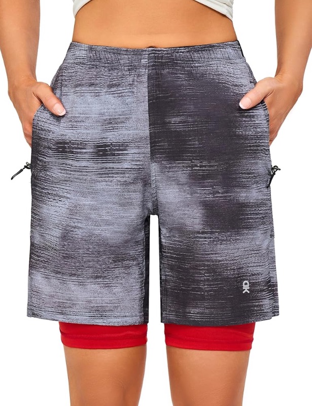 Photo 1 of Little Donkey Andy Women’s Quick Dry Board Shorts 9" Lightweight Stretch Swim Beach Shorts with Liner and Pocket Size XL