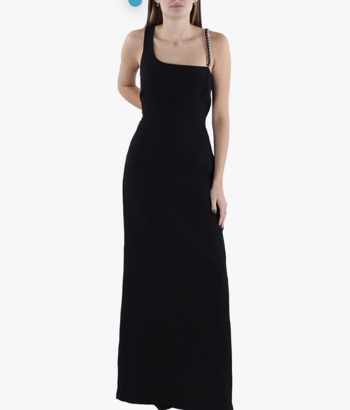 Photo 1 of *** NO CHAIN ONE SHOULDER ONLY*** ****2X****Women's One Shoulder Chain Asymmetrical Neck Maxi Evening Dress