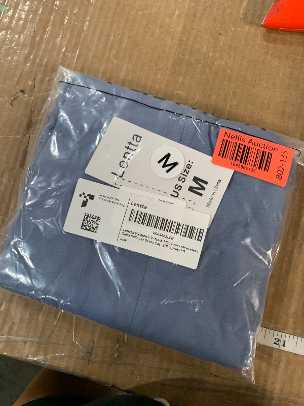 Photo 1 of **STOCK PHOTO IS FOR REFERENCE IN REGARDS TO THE STYLE THIS ITEM HAS POCKETS W/ A CLOSE V-NECK LINE*** LENETTA V NECK MINI DRESS SIZE M BLUEGREY