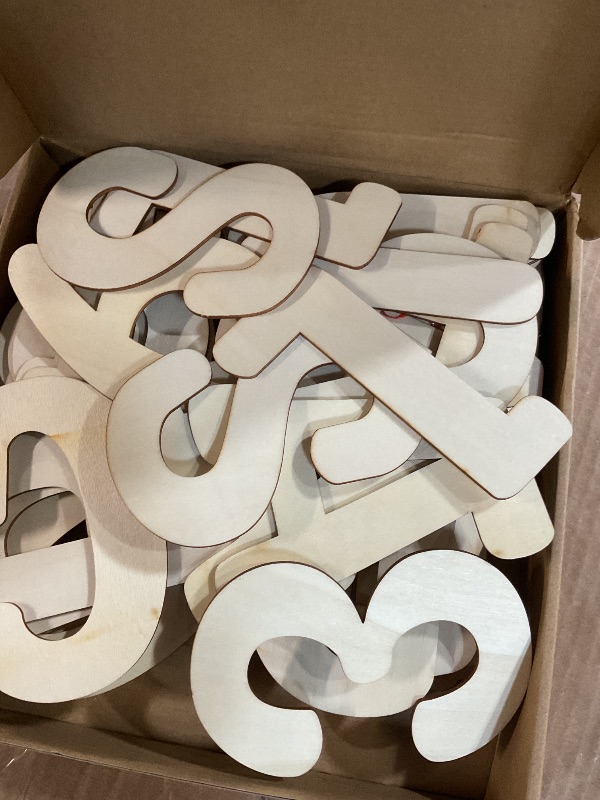 Photo 1 of 5 Inch Wooden Letters for Crafts 72 Pcs Unfinished Wood Alphabet Letters and Wooden Numbers Small Wood Letters for DIY Painting Arts Home Wall Decor Spelling Learning Wedding Birthday Decorations