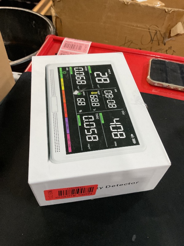 Photo 1 of 16 in 1 Air Quality Monitor Indoor 7" Display 9 AQI+7 AQI Alerts Air Quality Meter for CO2, TVOC, PM2.5 PM1.0 PM10, HCHO