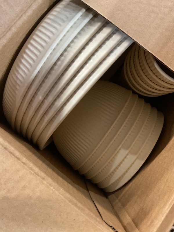 Photo 1 of 18PCS Wheat Straw Dinnerware Sets Unbreakable Dinnerware Sets Reusable Cups Plates and Bowls Sets Microwave Dinnerware Set for Kitchen Travel Camping