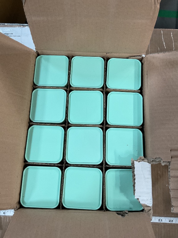 Photo 1 of Hearts & Crafts Mint Square Tins with Lids - 24 Pack 8 oz Tin Cans for Candles Durable, Heat Resistant, Non-Rusting Tin Containers for Candle Making, Crafts, Gifts, and Storage and DIY Projects