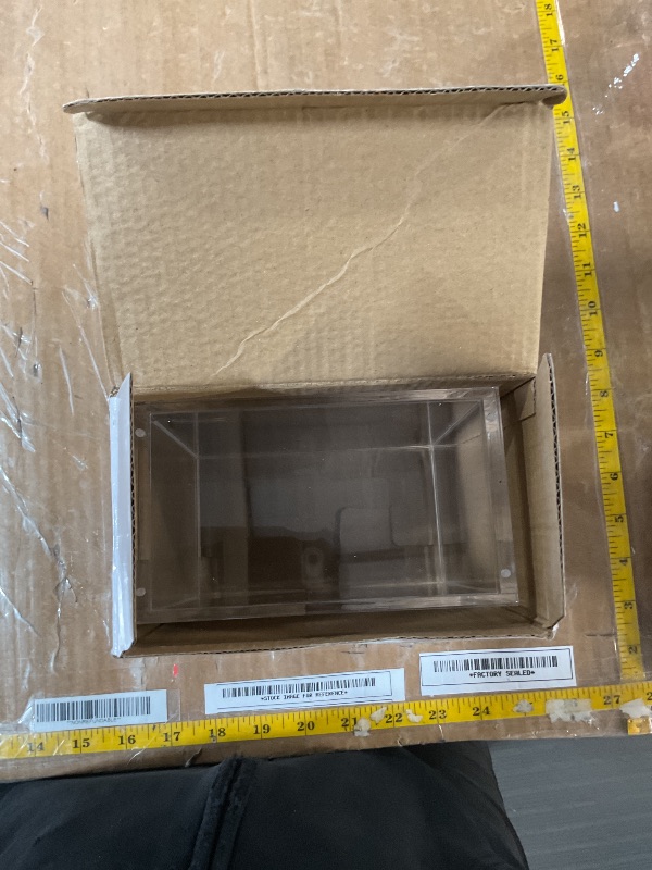 Photo 1 of (see images for damage)Platinum Protectors Acrylic Display Case for Pokemon Booster Box 6mm Premium Magnetic Top Stackable